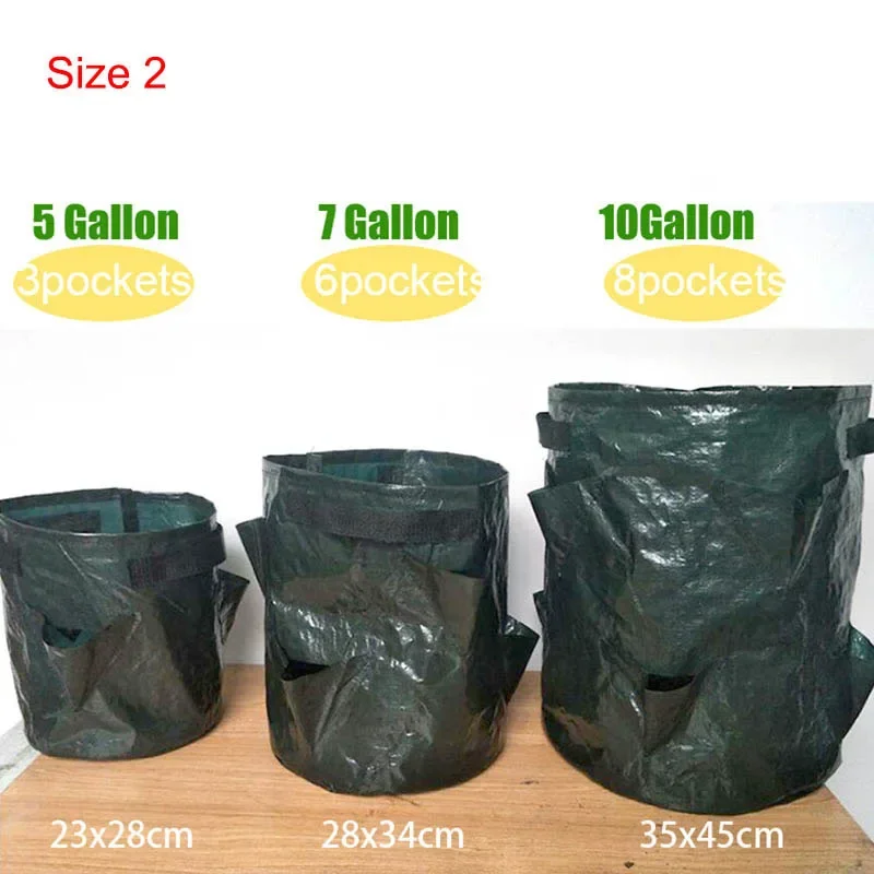 

4 12 pockets Fabric Strawberry Plant grow Pot wall hanging growing flower Bags planting vertical Garden tools for greenhouse