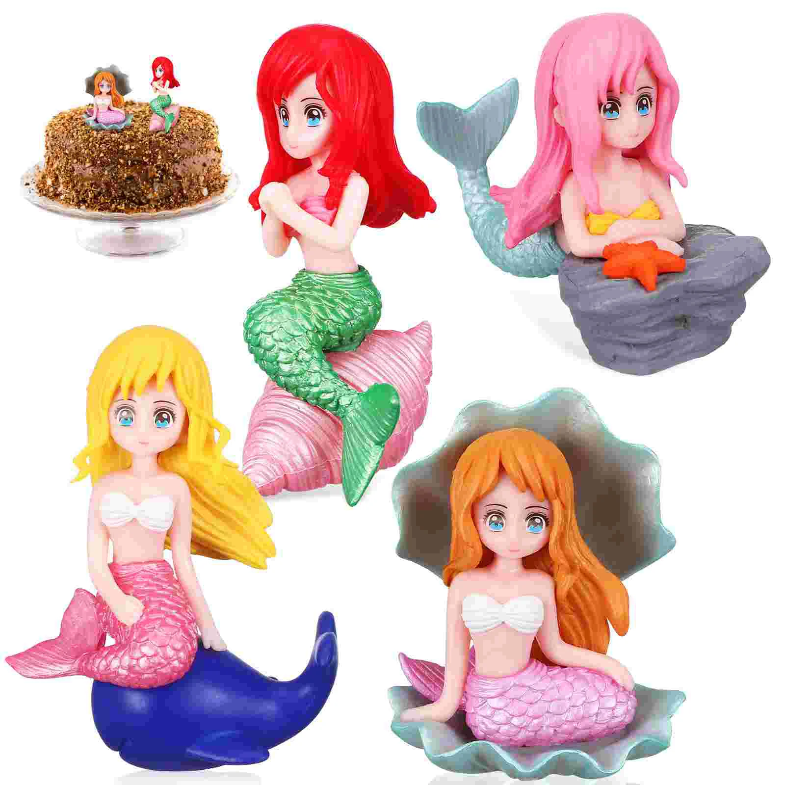 

Mermaid Cake Decorations Coastal Decor Collection Fairy Garden Terrarium Decors
