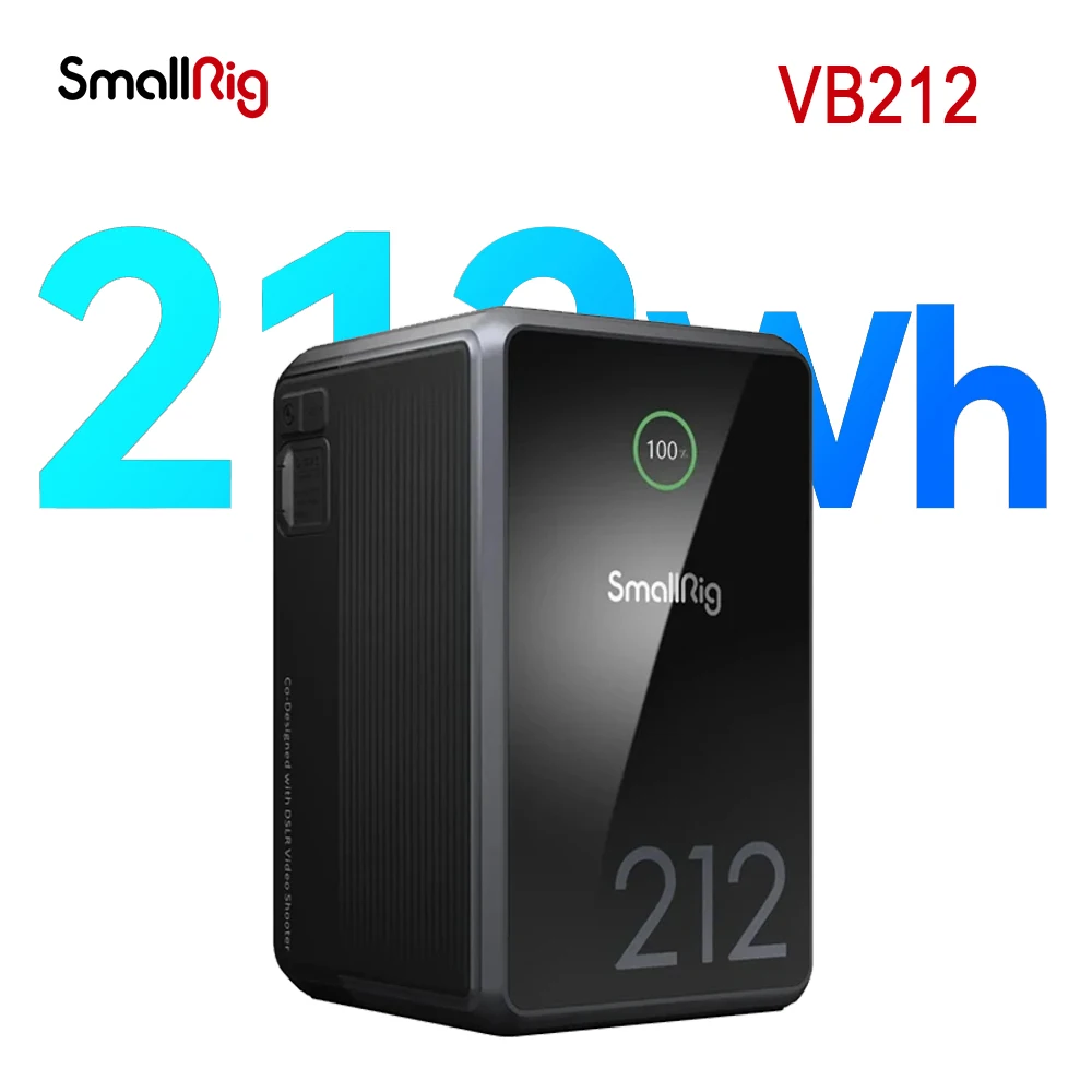 Camera batteries SmallRig VB212 Mini V-Mount Battery 140W 212Wh Fast Charging High-Capacity Type-C/D-TAP Input/Output For Phone Cameras 4293