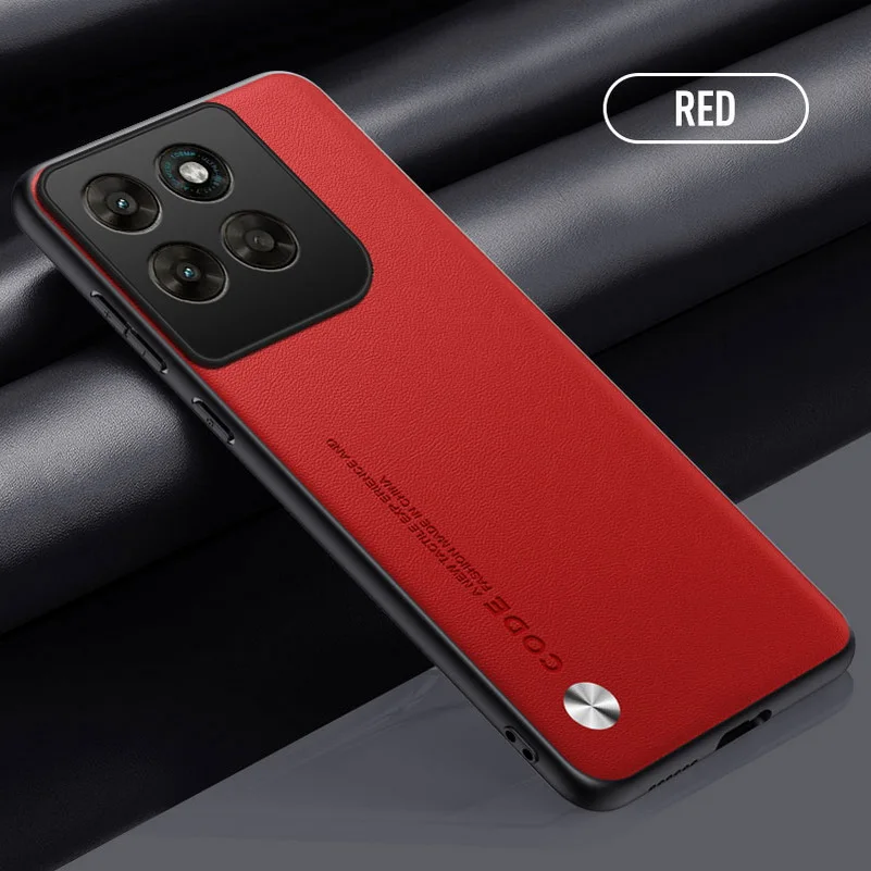 Elegant Plain Leather Phone Case - Premium Protective Cover