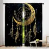 2Pcs Boho Moon Curtain Celestial Star Galaxy Starry Sky Tarot Dreamcatcher Curtains Suitable For Bedroom Living Room Dining Room 6