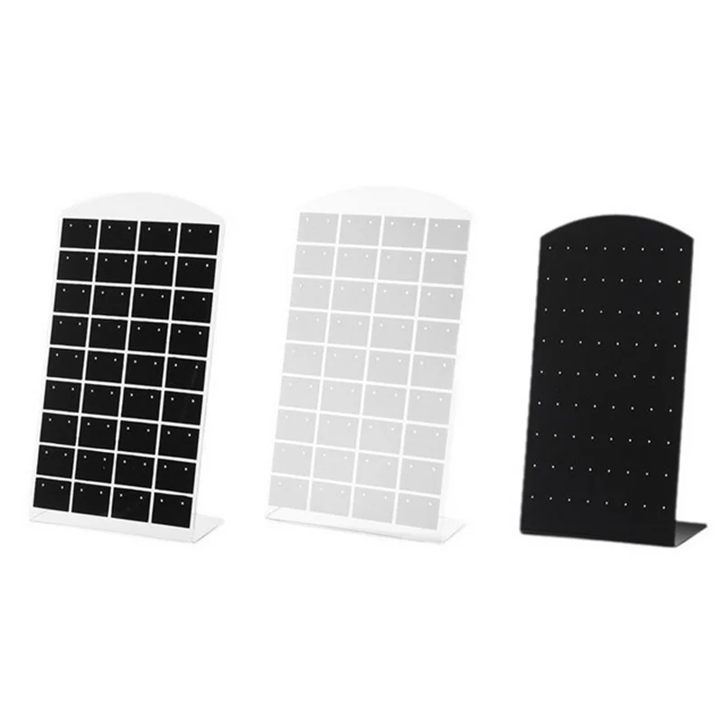 1PCS 72 Löcher Kunststoff Schmuck Display Zeigen Rack Ohrringe Anhänger Ohr Haken Stehen Lagerung Regal Schaufenster Organizer Halter