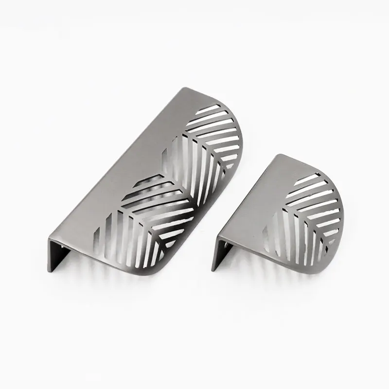 잎 모양의 금 기모 중공 손잡이, 가구, 캐비닛, 나뭇잎 손잡이, 아연 합금, 40mm/96mm, 황금, 찬장 서랍, 나사 포함