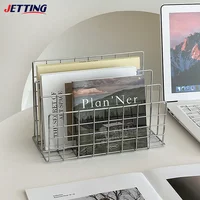 Stationery Organizer Notebook Stand Rack 3-Layer Metal Iron Mesh Holder For Magazine Document File Book Rack Organizer Office 4