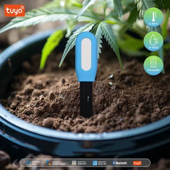 Tuya Smart 2In1 Bluetooth Soil Tester Temperature and Humidity Meter Thermo Hygrometer Garden Automation Irrigation Detector 1