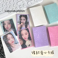 20Pcs/Pack InsCard Sleeves Glittery Love Heart InsToploader Card Photocard Sleeves Idol Photo Cards Protective Storage Case 1