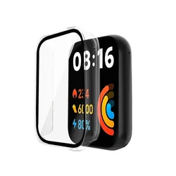 All-Around Smartwatch Screen Protector with Tempered Glass and Protective Bumper Case - Mi Band 8 Pro (Transparent)