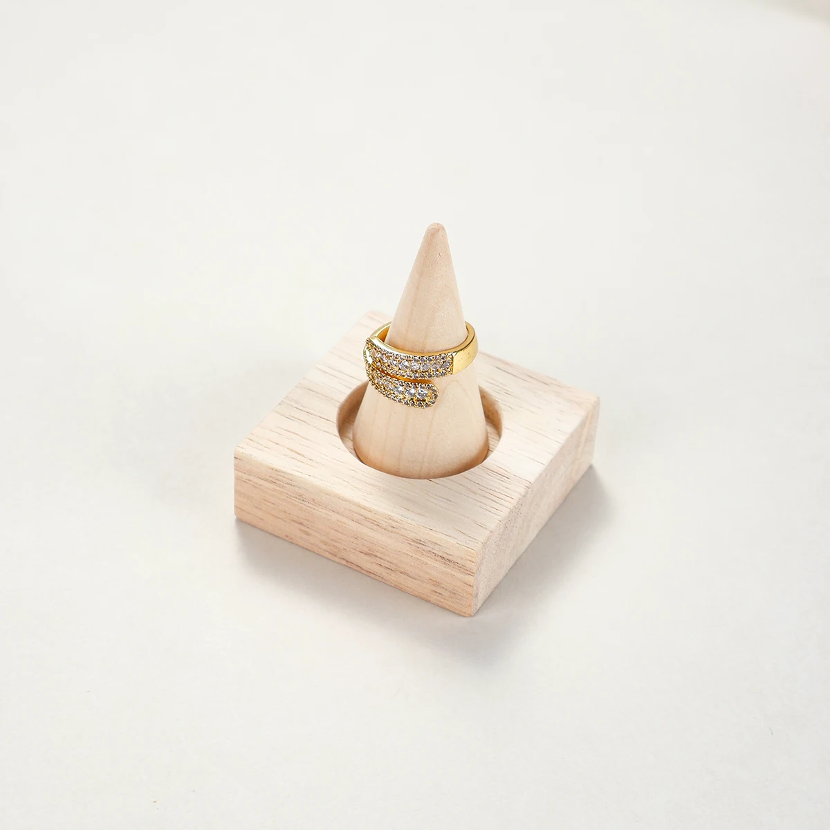 Versatile Wooden Ring Holder for Jewelry Storage and Display