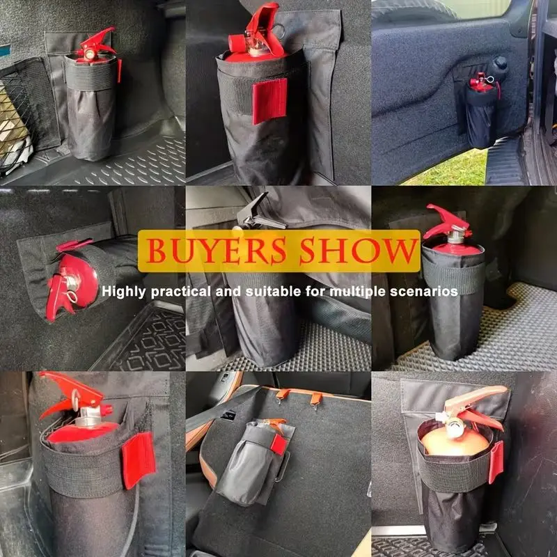 1pc Car Fire Extinguisher Organizer Trunk Storage Bag, Backseat Storage thumbnail 4