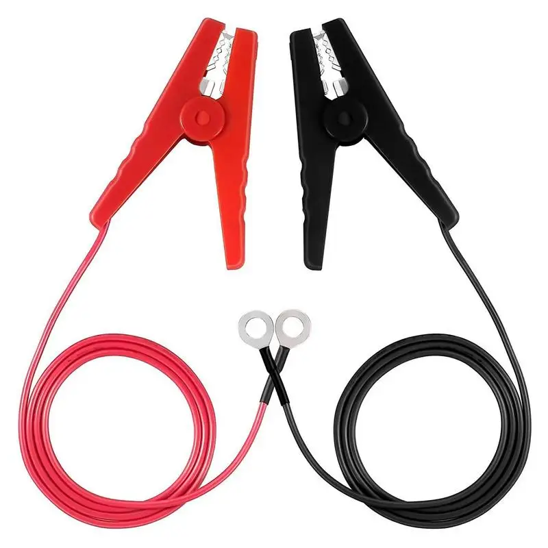 2 PCS Electric Fence Alligator Clips Jumper Leads Wire Portable