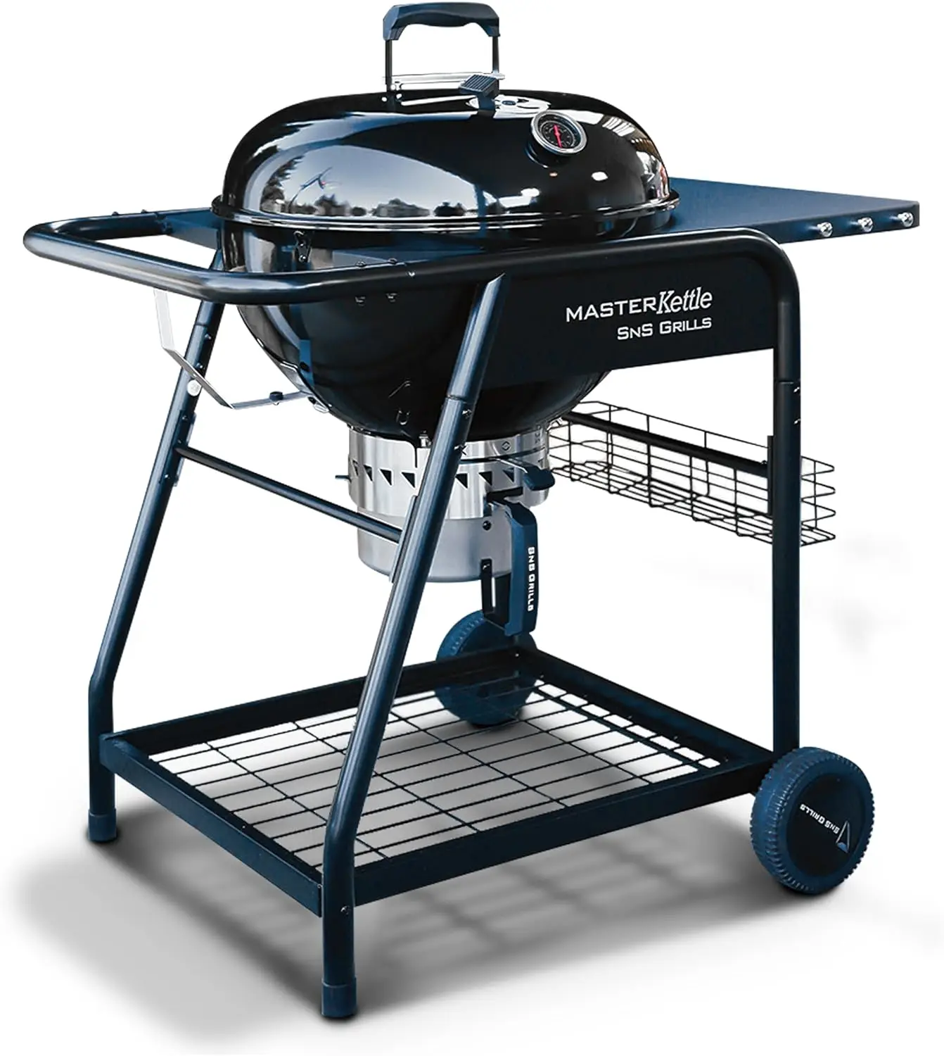 Grill with Deluxe Insert, Easy Spin Grate for Two-Zone Charcoal Grill Cooking
