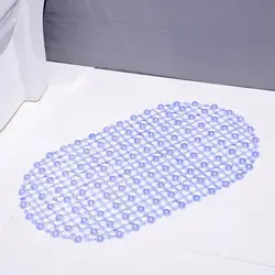 Premium Bathroom Anti - Slip PVC Mat with Suction Cup and Massage Surface for Secure Shower and Bathtub Use (Blue)