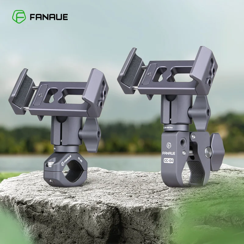 

FANAUE Phone holder Aluminum alloy 360° View Universal Bike Phone Holder for 72-100mm mobile phones iPhone Xiaomi Samsung HUAWEI