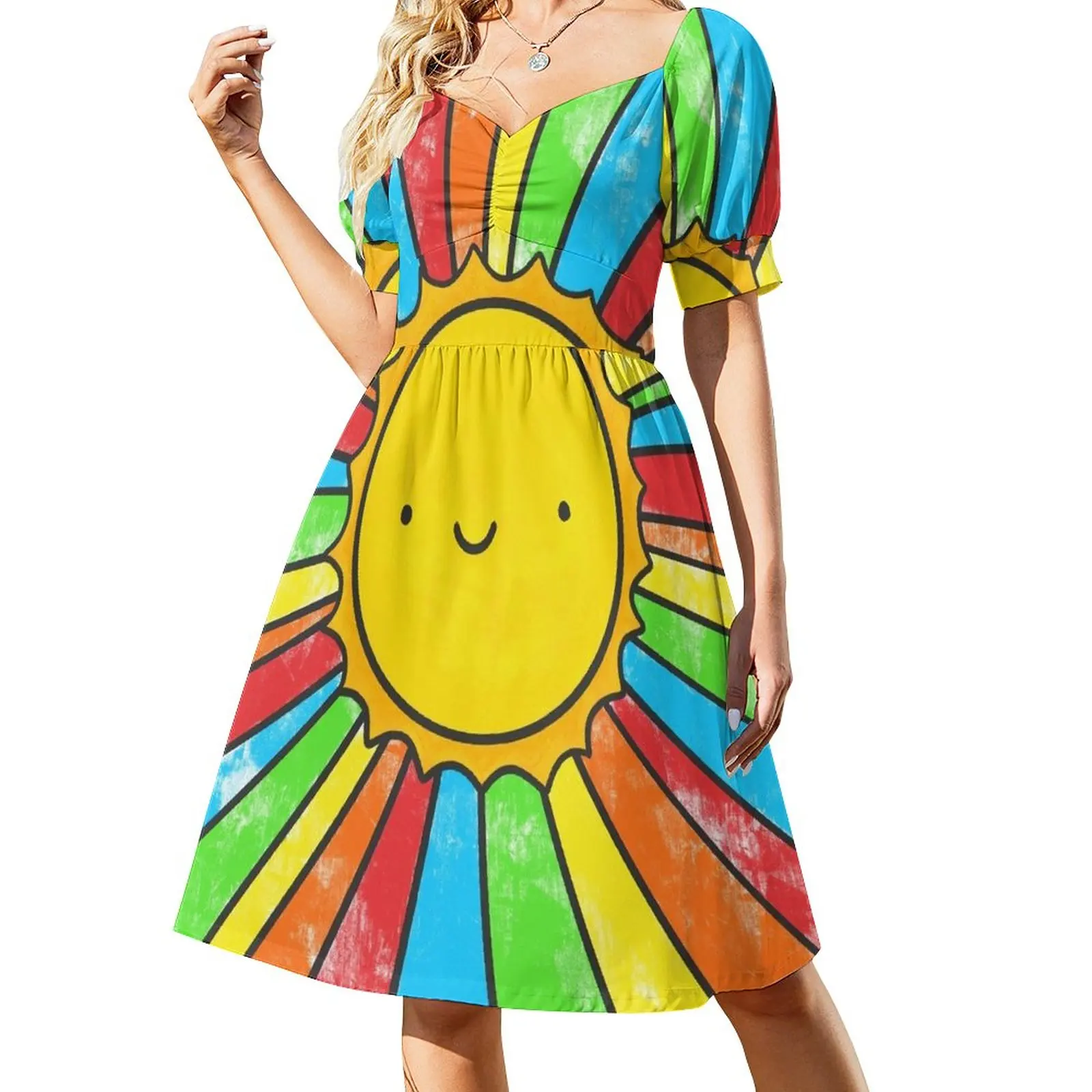 

Radiate Positivity Sleeveless Dress evening dresses ladies dresses ladies 2024 summer long sleeve dress cute dress