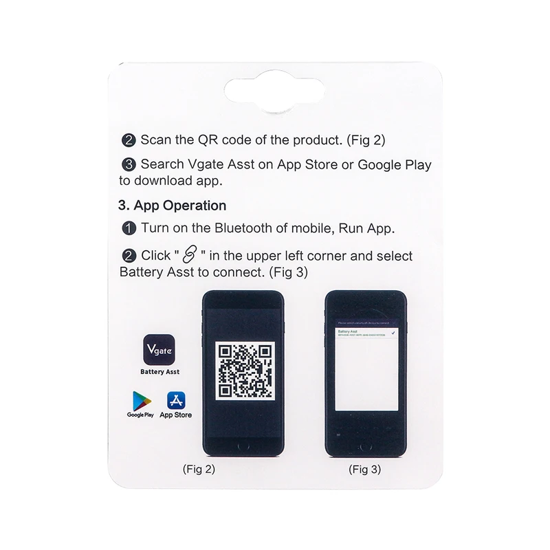 Original Vgate Car Battery Tester Bluetooth 4.0 12V Battery Assistant Car Analyzer Android IOS Phone