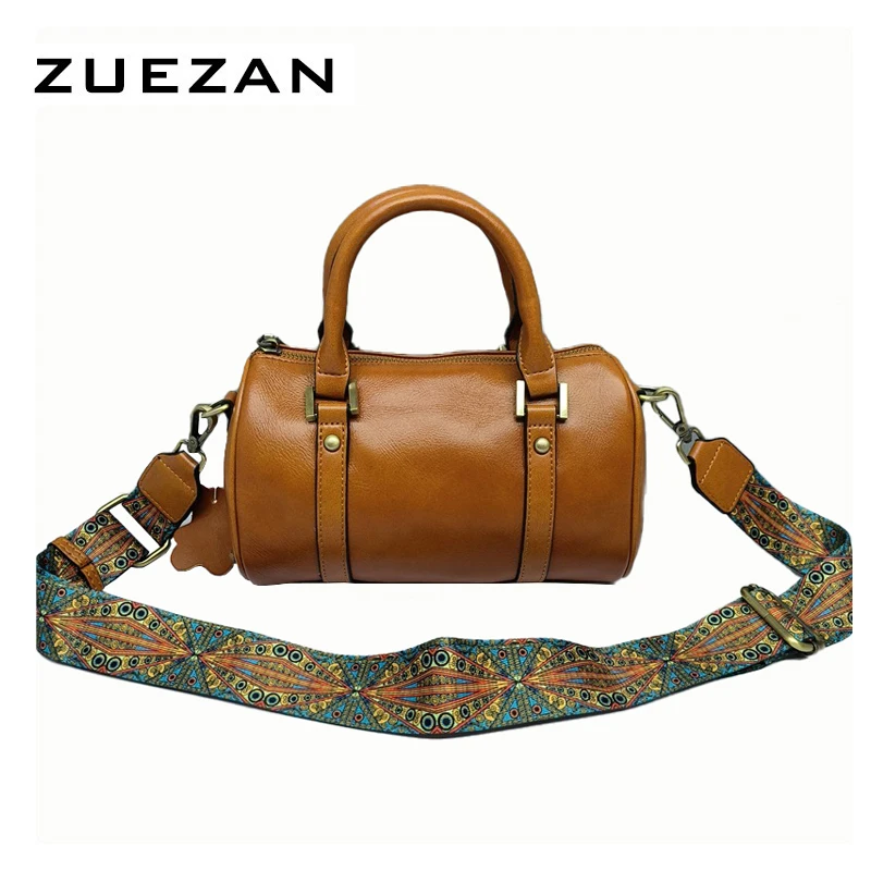 

Retro Oil Waxy Leather Handbag,High Cost,100% Cow's Skin, Lady's Shoulder Crossbody Bag,Women Genuine Leather Messenger Bag,D315