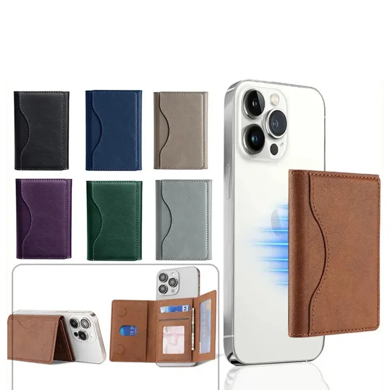 Magnetic Foldable Wallet and Phone Stand with Magsafe Compatibility