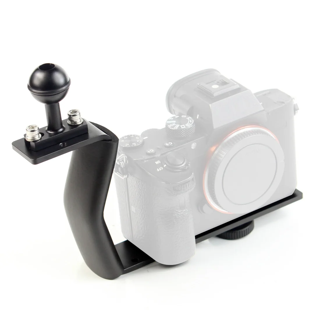 Aluminum Alloy Diving Bracket Z Type Single Handle With Base Adapter for Underw