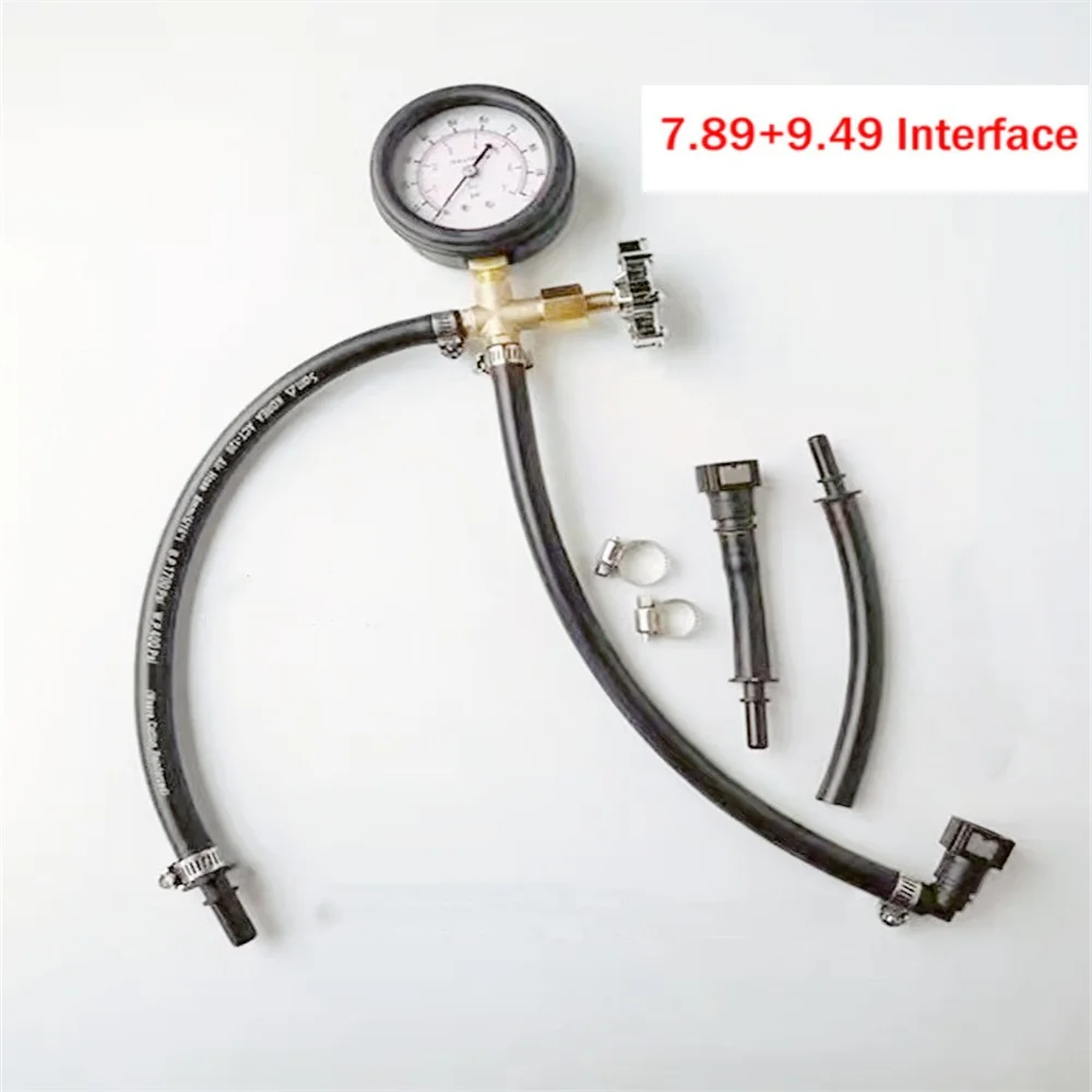 

New 0-100PSI 0-7BAR Quick Connected Fuel Injection Pump Pressure Tester Gauge with for VALVE for Vehicle Car Truck Durable