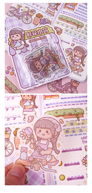 50pcs/1lot kawaii Stationery Stickers small mochi Diary Planner