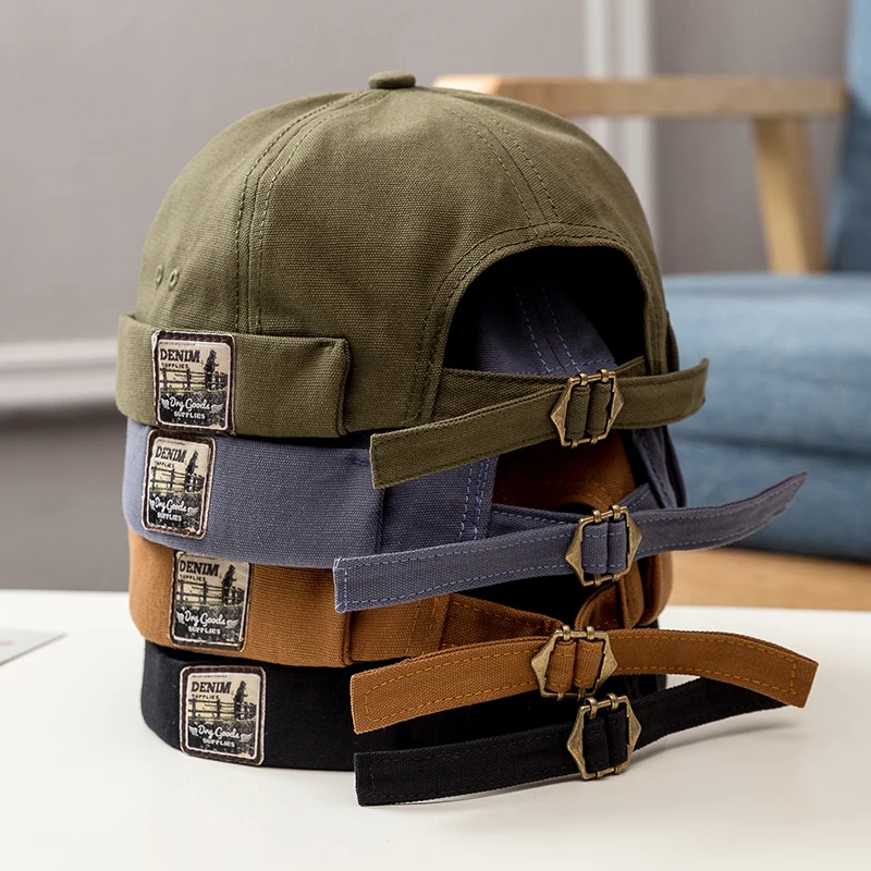 

Boundless Men's Hat Beanie Sailor Hat Retro Adjustable Female Hip Hop Hat Hat Cotton Breathable Spring and Autumn Casual Hat