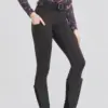 Women's Horse Riding Pants with Zipper Pockets Equestrian Horse Back Rider Breeches Silicone Schooling Tights Outdoor Sportswear 3