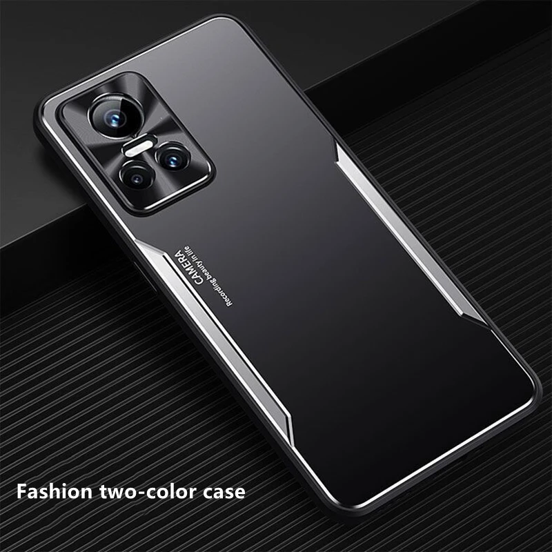 For Realme GT Neo Case Stylish Aluminum Alloy Back Plate