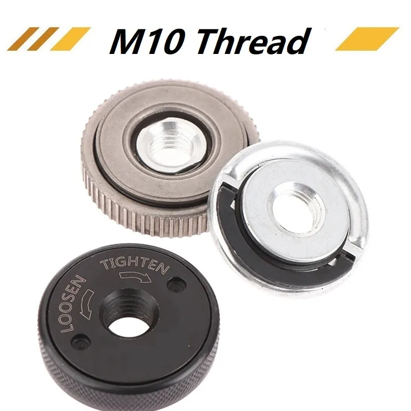 M10 5/8 self locking pressing plate for Angle grinder Quick Clamping Quick Release Nut Power Tools Accessories m14 thread grinder self locking pressing plate grinder for quick fastening grinder quick release plate flange nut