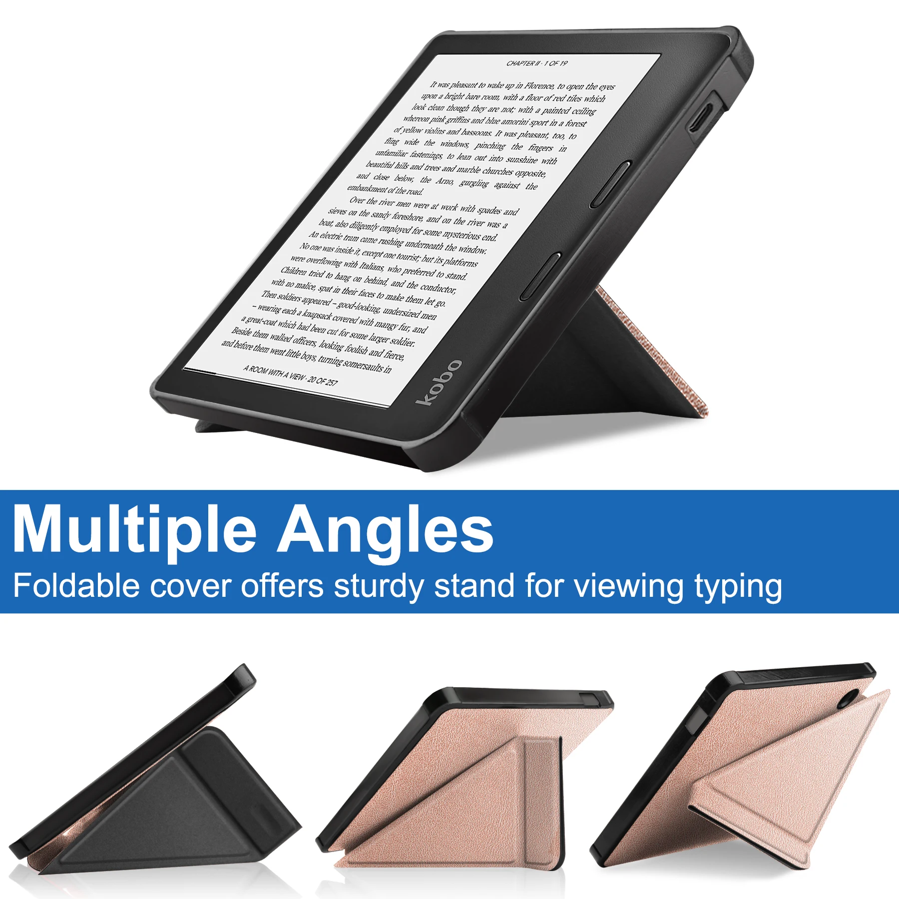 Transformers TPU Multi-Folding Magnetic Stand Smart Cover for E-Reader