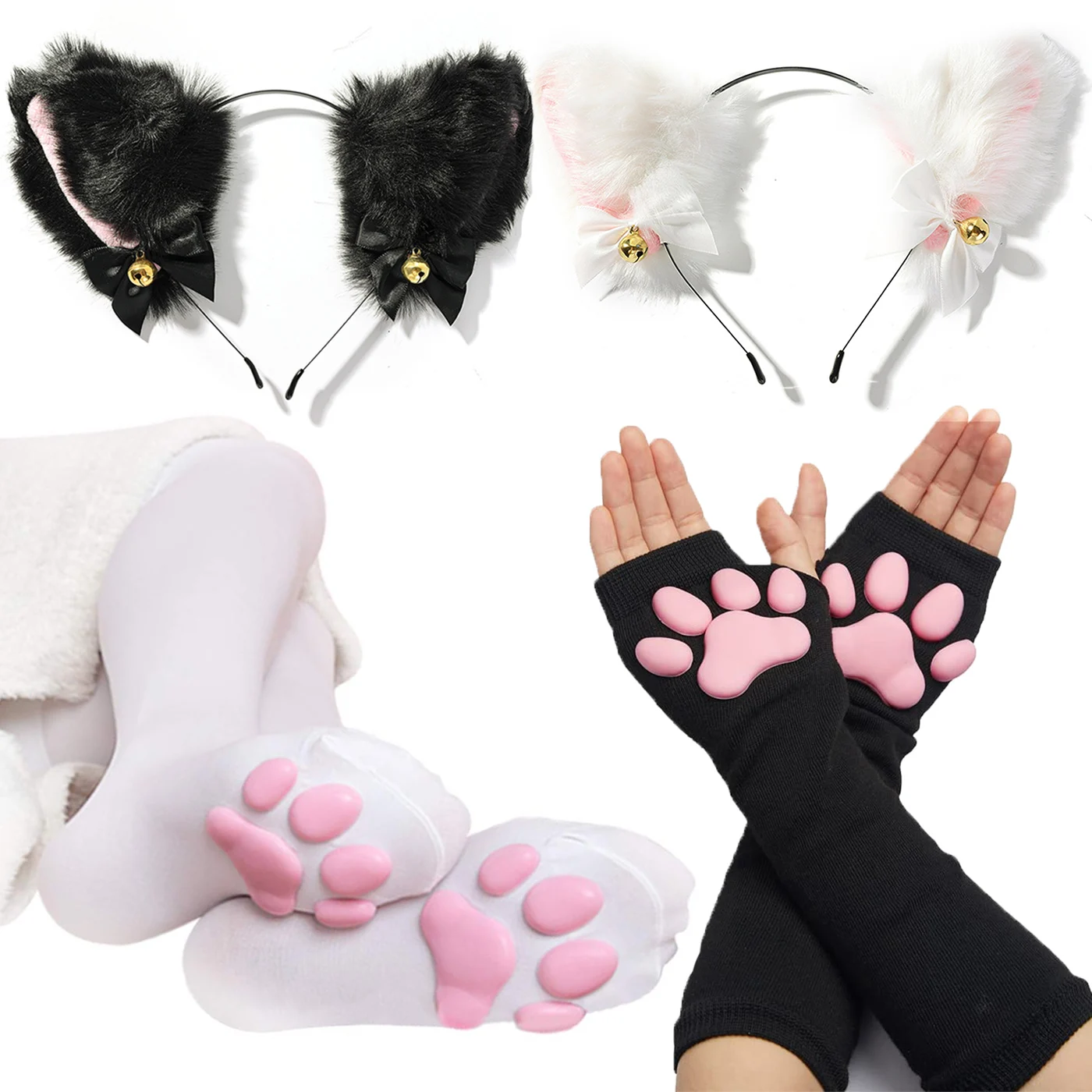 Chaussettes à griffes de chat Kawaii pour femmes et filles, sur le