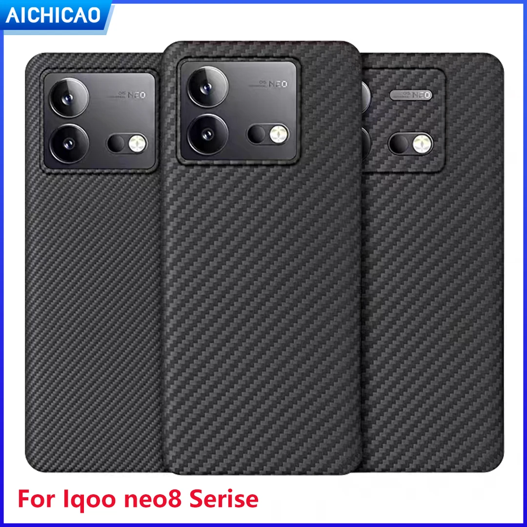 

ACC- Real Carbon Carbon Fiber Aramid Case For vivo iQOO Neo 8 Neo8 Pro Super Thin Ultra Thin Ultrathin Light Cover