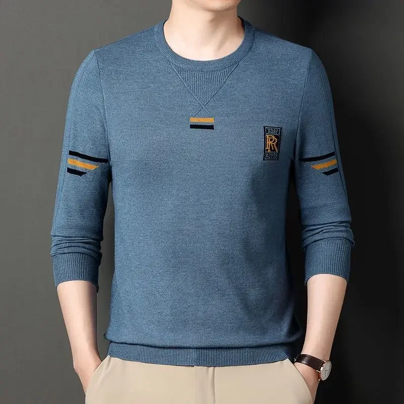 thumbnail image 1 of Sudaderas Slim Fit Tight Tendencias de moda 2024 Hombre Jerseys Capa base Camiseta para hombres Citas Diseñador Casual Venta Ropa Tee, 1 of 5