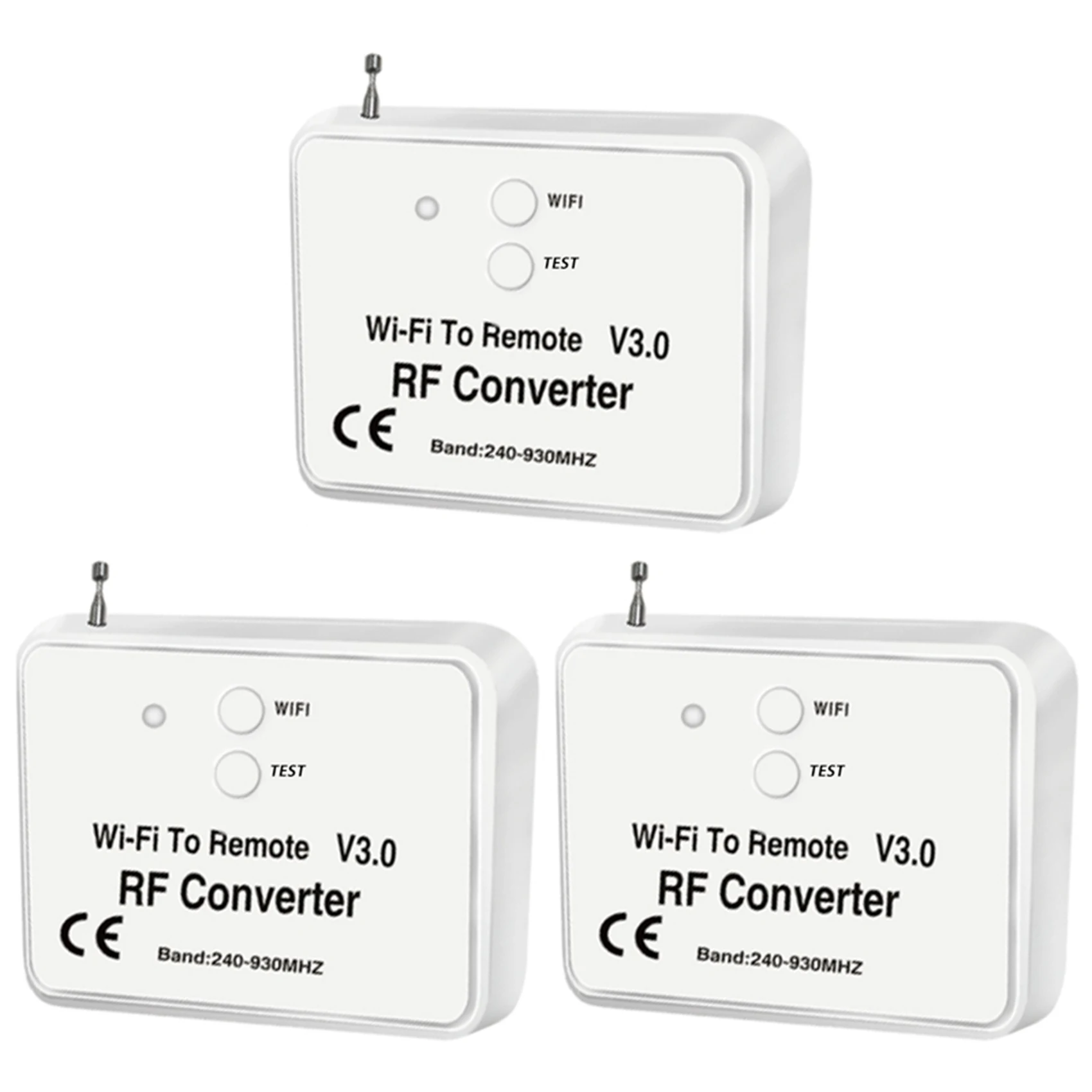 

3X Universal Wireless Wifi to RF Converter Phone Instead Remote Control 240-930Mhz for Smart Home