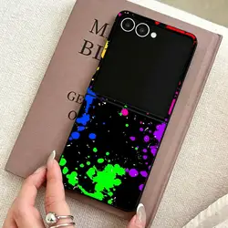Rainbow Paint Splatter Phone Cover Case - Galaxy Z Flip 5G (Mix01)