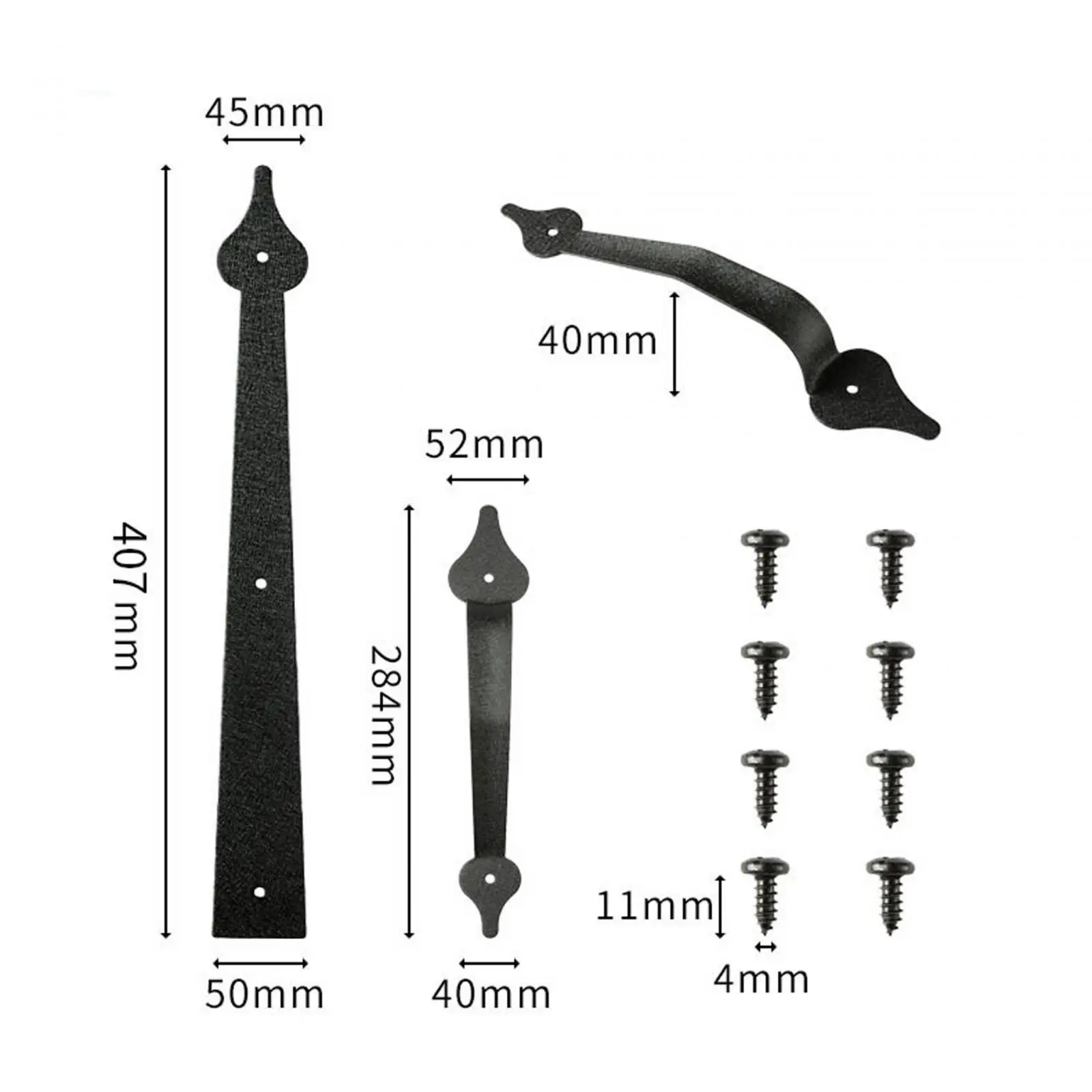 6 Pieces Garage Handle Garage Door Magnetic Carbon Steel Decorative Hardware images - 6