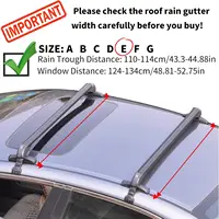 100cm Universal Car Roof Racks with Lock - Aluminum Material&Non-Destructive Installation, 165LBS Static/99LBS Dynamic Load 1