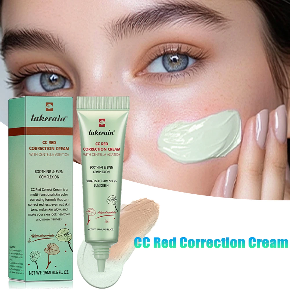 15ml Soothing Skin Correction CC Cream Foundation Concealer Hydrating Sunscreen Base Makeup Protect Skin Oil-control BB Cream