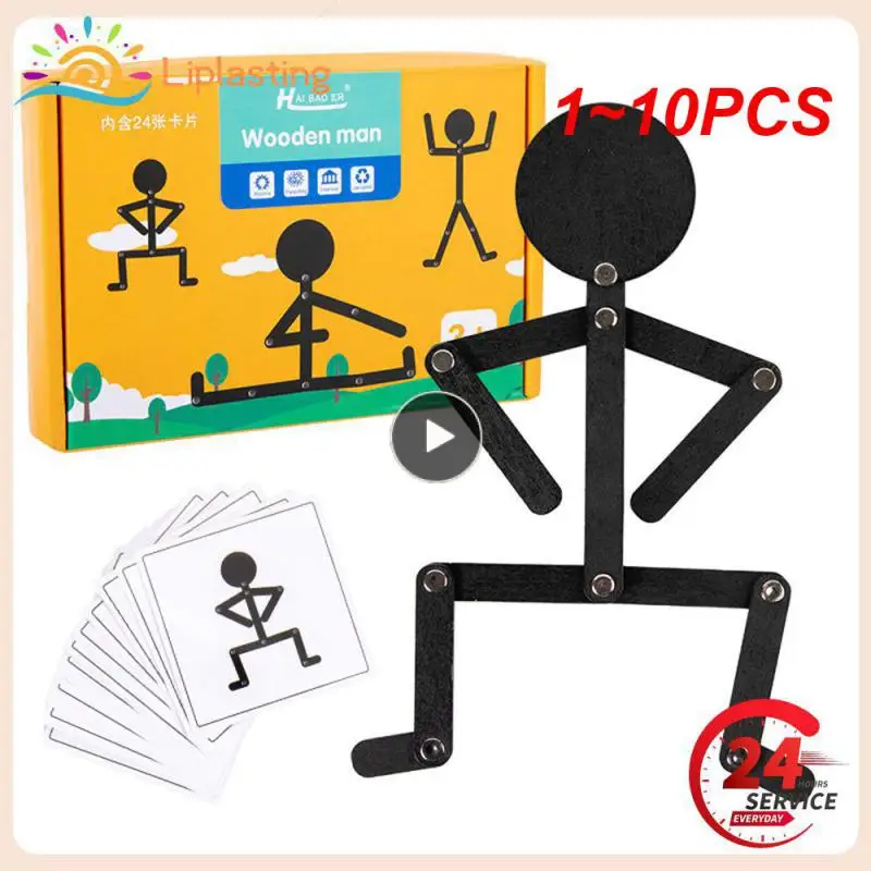 

1~10PCS Kids Montessori Wooden Toys Educational Child Games Change Sport Posture Intellectual Development Toy for Children