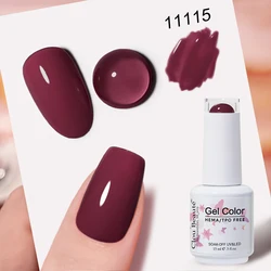 Clou Beaute Full Coverage Dark Red and Grey Gel Nail Polish (11115)