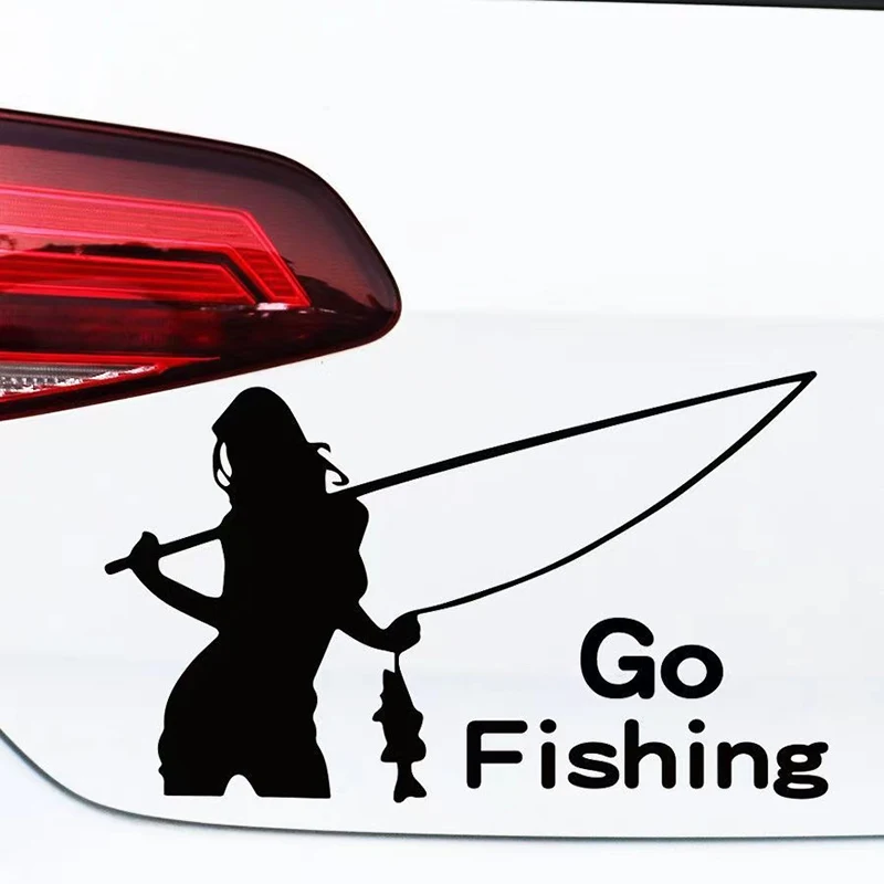

1pcs Car Sticker Motorcycle Sticker GO TO FISHING Car Scratch Cover Sticker Waterproof Sticker For Car Decoration Accessories