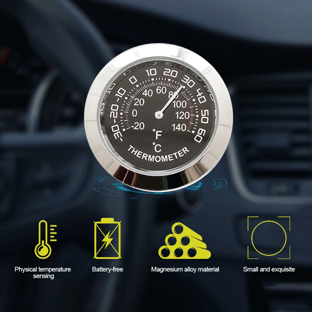 Mini Hygrometer Small Thermometer Hygrometer Monitor Car Thermometer  Hygrometer Clock, Mini Small Classic Temp Gauge - AliExpress