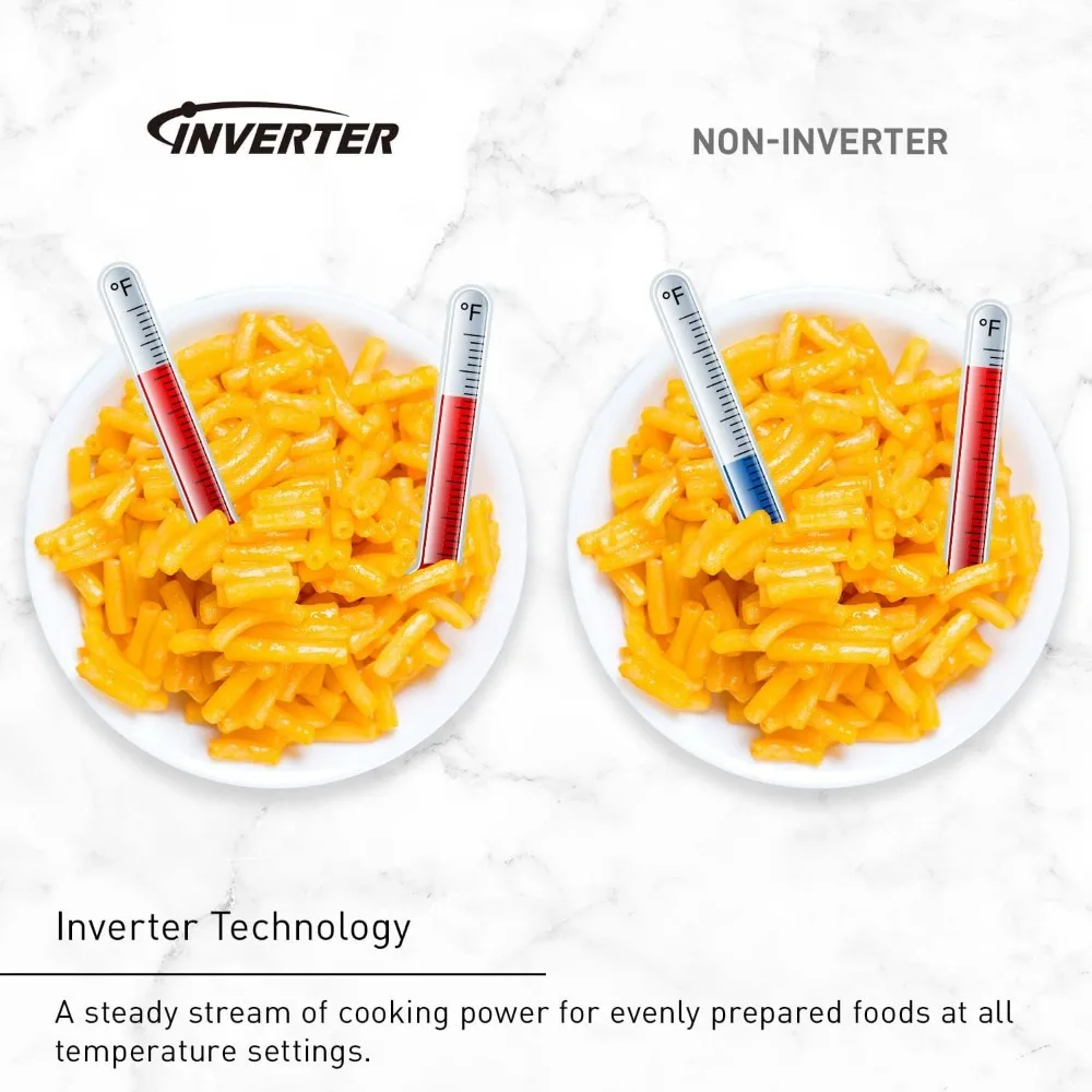 1.4 cu.ft Smart Inverter Works with Alexa Countertop Microwave Oven 1200Watt Power with Genius Sensor Cooking, Stainless Steel 4