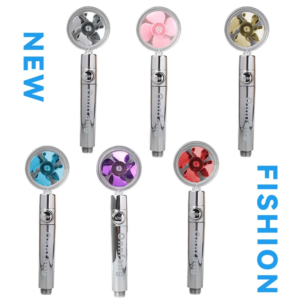 High Pressure Shower Head shower head Water Saving Perforated Propeller Tower Style Shower Stylish Bathe Hose Bathroom Accessories