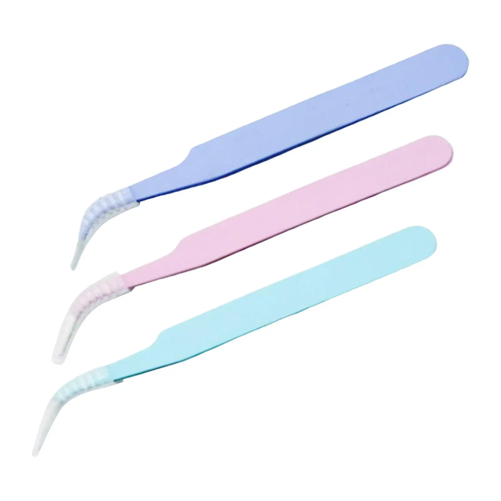 3x Eyelash Extension Tweezers Precision Tweezers for Eyebrow DIY Soldering 3