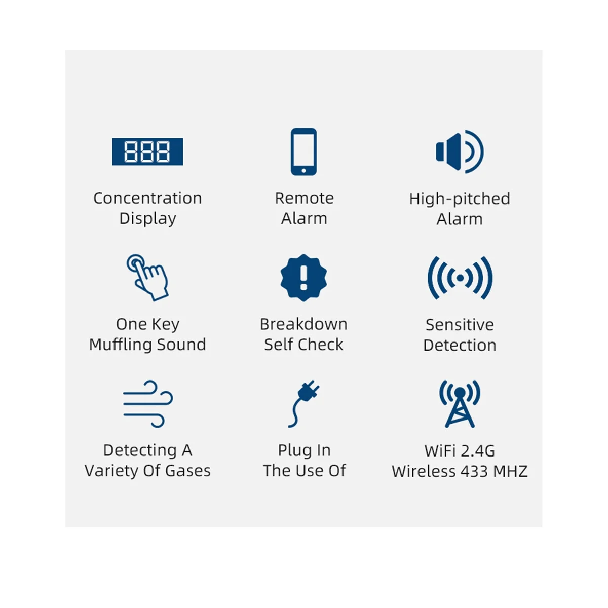 

Tuya WiFi Natural for Gas Leak Detector LPG Leakage Sensor Sound Alarm & 433MHz Remote Control Protection Security