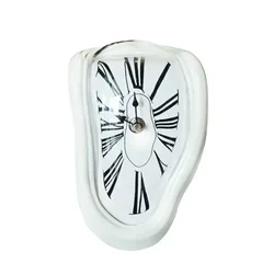 2024 Surreal Melting Wall Clock - Salvador Dali Style Home Decor (White)