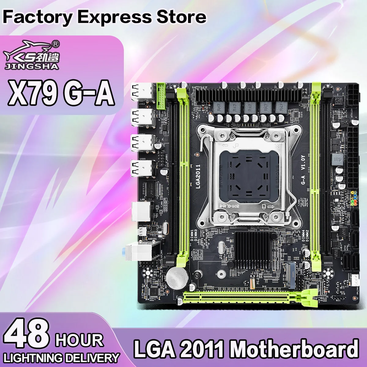 X79 G A płyta główna M ATX LGA 2011 obsługuje dwa kanały DDR3 NVME M.2 ...
