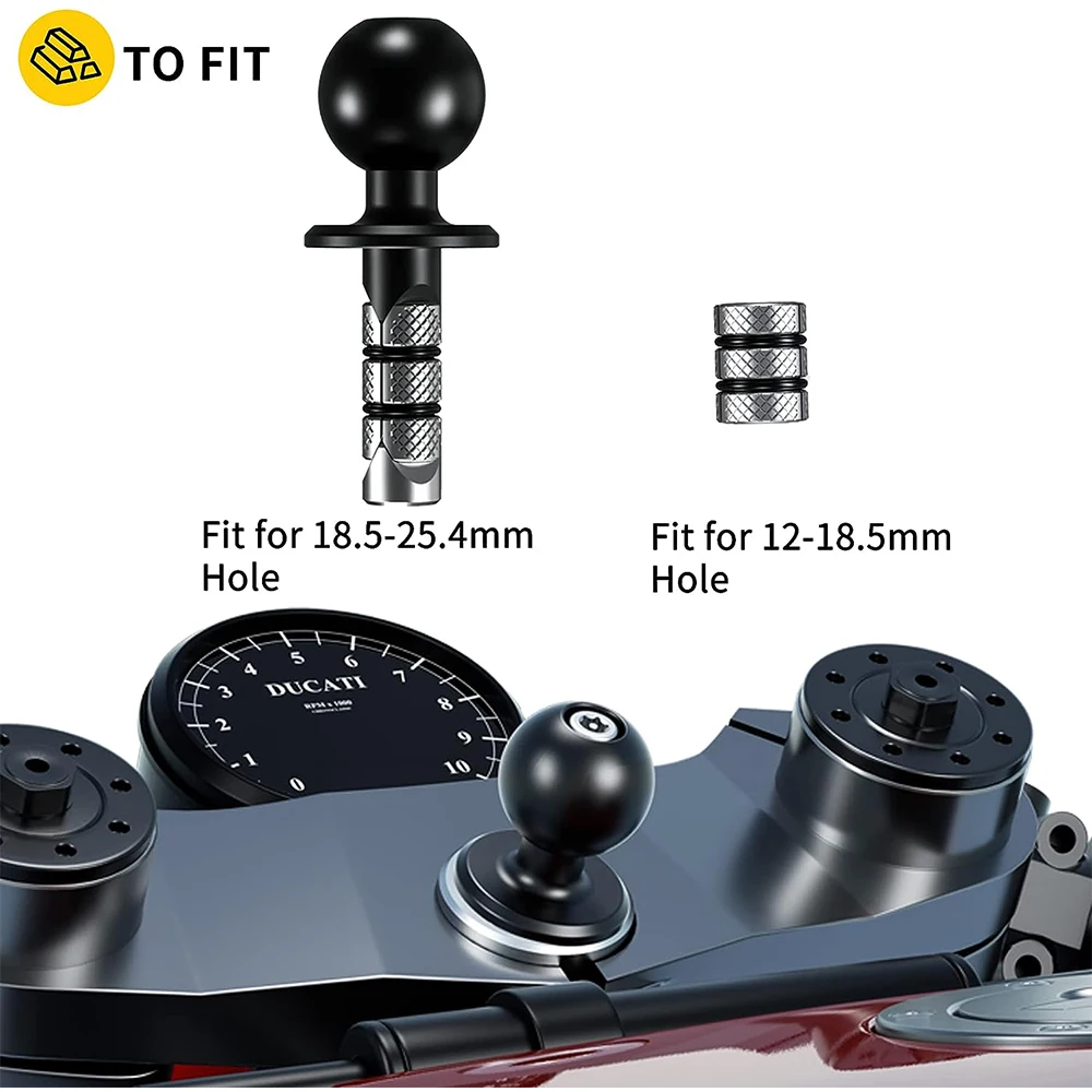 Motorcycle Fork Stem Mount Waterproof Case Mirror Navigation