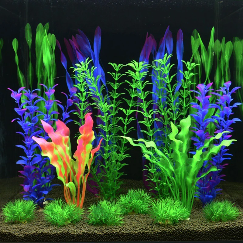 ArtificialFishTankPlantsSetPlasticAquariumPlantsDecorations24