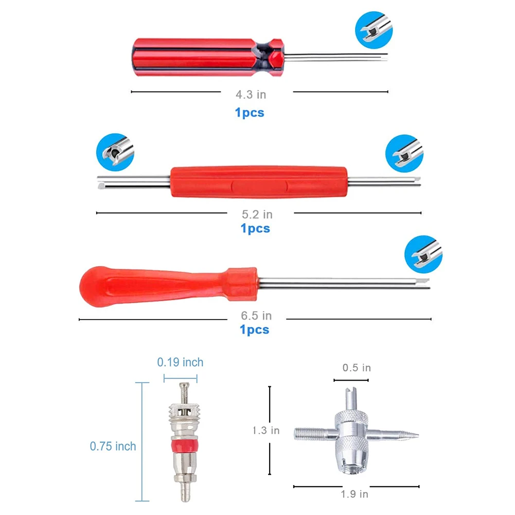 1/6/7/32/64PCS Noyau de Valve de Pneu Outils D'enlèvement De Noyau